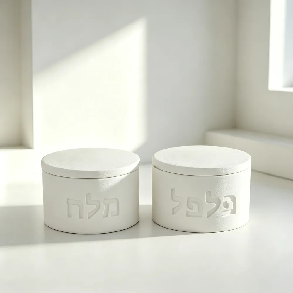 Lot de 2 moules silicone lettres hébraïques pour boîte à sel