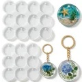 Lot de 2 moules silicone ronds pour porte-clés – Couleur white