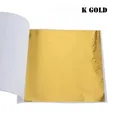 Lot de 20 feuilles d'or métalliques pour nail art et résine – Couleur K gold-20pcs