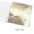 Lot de 20 feuilles d'or métalliques pour nail art et résine – Couleur Light Gold -20pcs