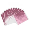 Lot de 20 feuilles d'or métalliques pour nail art et résine – Couleur Pink-20pcs