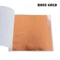 Lot de 20 feuilles d'or métalliques pour nail art et résine – Couleur Rose Gold-20pcs