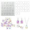 Lot de 26 moules silicone lettres pour pendentifs bijoux DIY – 6
