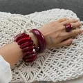 Lot de 3 bracelets résine épais irréguliers punk pour femmes – 2
