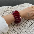 Lot de 3 bracelets résine épais irréguliers punk pour femmes – Couleur du métal E00E1JH02939
