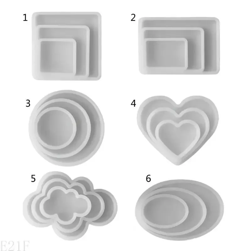 Lot de 3 moules silicone géométrie