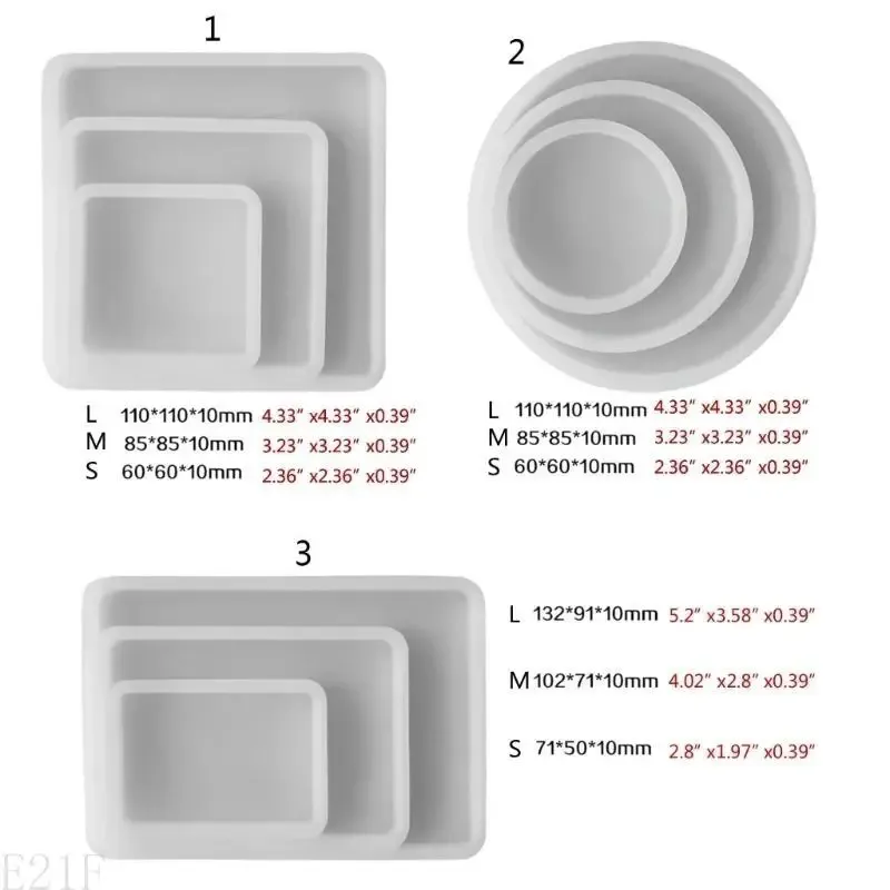 Lot de 3 moules silicone géométrie