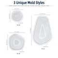 Lot de 3 moules silicone irréguliers pour bijoux – Couleur 15-16 -17