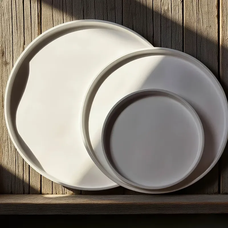 Lot de 3 moules silicone plateaux ronds
