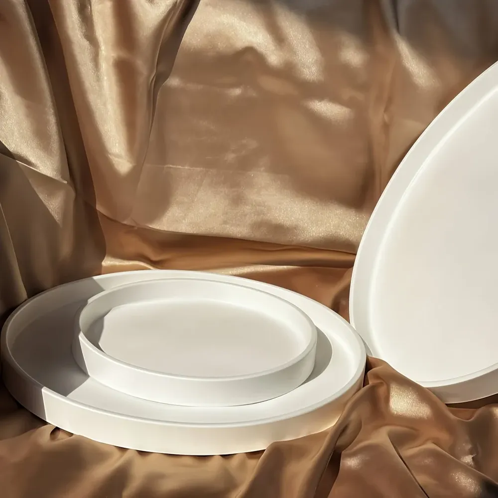 Lot de 3 moules silicone plateaux ronds