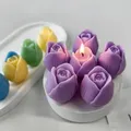 Lot de 3 ou 6 moules silicone tulipe pour bougie – 5