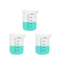 Lot de 3 tasses mesure silicone 100ml double échelle – Couleur 3pcs