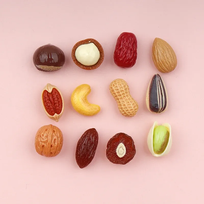 Lot de 30 ou 300 mini fruits secs résine pour scrapbooking