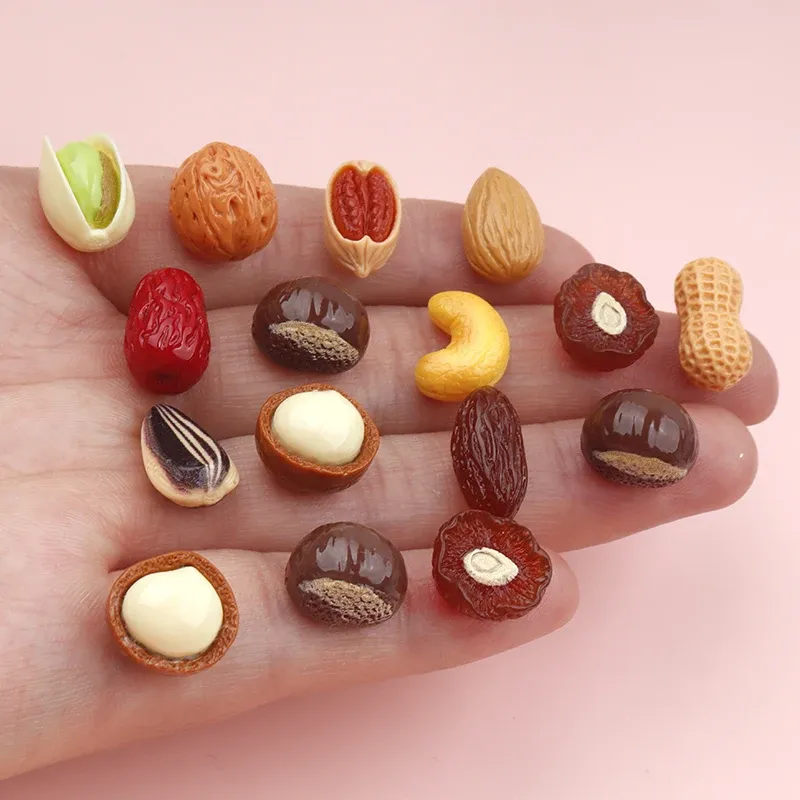 Lot de 30 ou 300 mini fruits secs résine pour scrapbooking