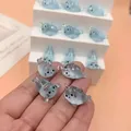 Lot de 4 breloques résine lumineuses aléatoires pour bijoux – 6