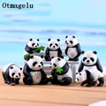 Lot de 4 mini pandas résine pour décoration jardin – 1