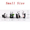 Lot de 4 mini pandas résine pour décoration jardin – Couleur 4pcs Small