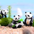 Lot de 4 mini pandas résine pour décoration jardin – 5