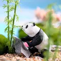 Lot de 4 mini pandas résine pour décoration jardin – 6
