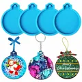 Lot de 4 moules silicone boule Noël porte-clés pendentif – 1