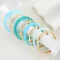 Lot de 4 ou 8 bracelets résine tie-dye bleu – 4