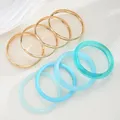 Lot de 4 ou 8 bracelets résine tie-dye bleu – 5