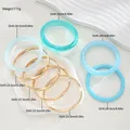 Lot de 4 ou 8 bracelets résine tie-dye bleu – 6