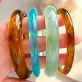 Lot de 4 ou 8 bracelets résine tie-dye bleu – Couleur du métal OV 4PCSc