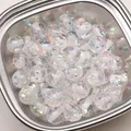 Lot de 40 perles résine à paillettes 10mm pour bijoux – Couleur Clear