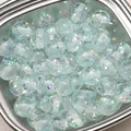 Lot de 40 perles résine à paillettes 10mm pour bijoux – Couleur Green