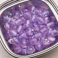 Lot de 40 perles résine à paillettes 10mm pour bijoux – Couleur Purple