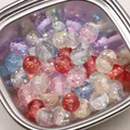 Lot de 40 perles résine à paillettes 10mm pour bijoux – Couleur Random Mix