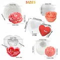 Lot de 5 moules silicone fleurs pour bougies et argile – Couleur 5pcs Flower Mold