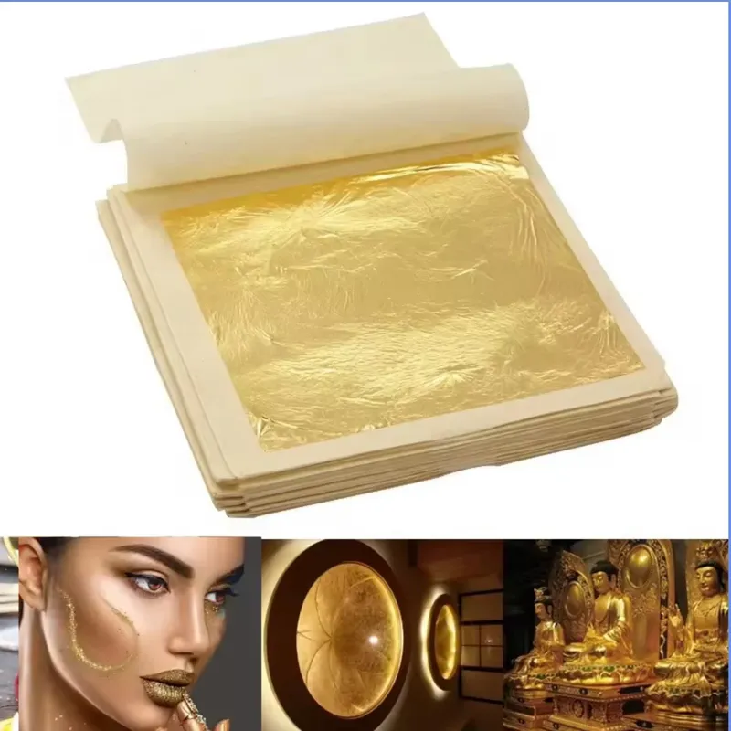 Lot de 5 ou 10 feuilles or 24 carats pour artisanat