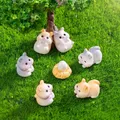 Lot de 5 ou 10 mini hamsters résine pour décoration jardin – 4