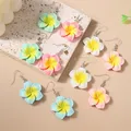 Lot de 5 paires boucles d'oreilles fleur résine pour femmes – 3
