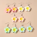 Lot de 5 paires boucles d'oreilles fleur résine pour femmes – 6