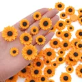 Lot de 5 pendentifs résine tournesol pour bijoux – 1