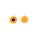Lot de 5 pendentifs résine tournesol pour bijoux – Couleur 16x19mm