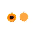 Lot de 5 pendentifs résine tournesol pour bijoux – Couleur 24x27mm