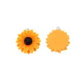 Lot de 5 pendentifs résine tournesol pour bijoux – Couleur 29x32mm