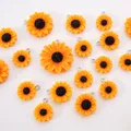 Lot de 5 pendentifs résine tournesol pour bijoux – 6