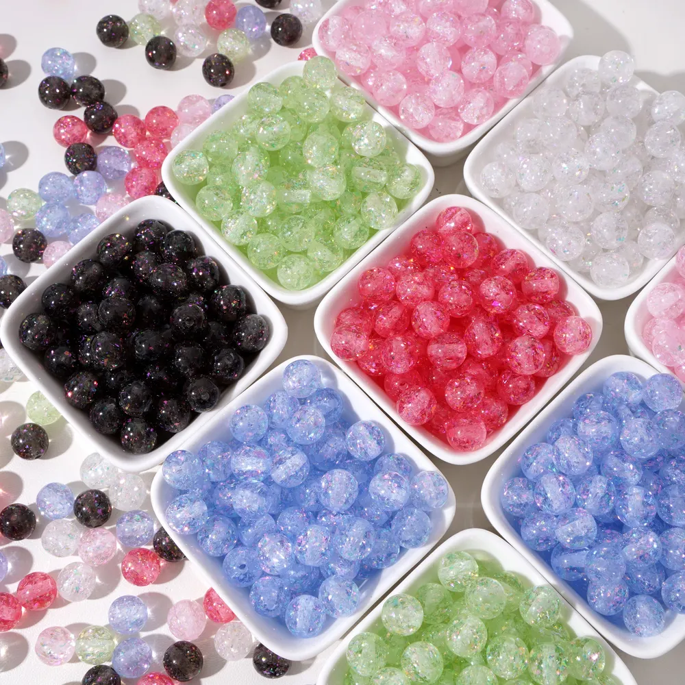 Lot de 5 perles résine bonbon 10mm pour bijoux