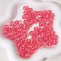 Lot de 5 perles résine bonbon 10mm pour bijoux – Metal color red