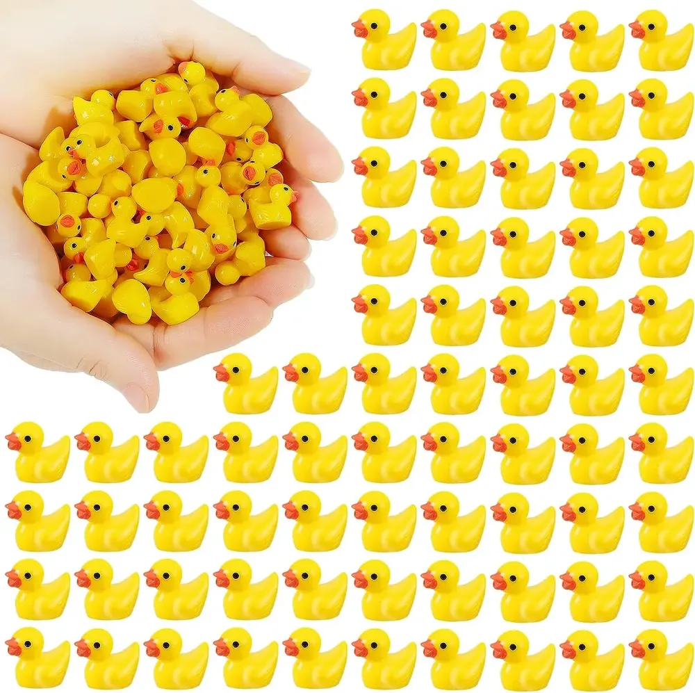 Lot de 50 à 200 mini canards résine pour micro paysage