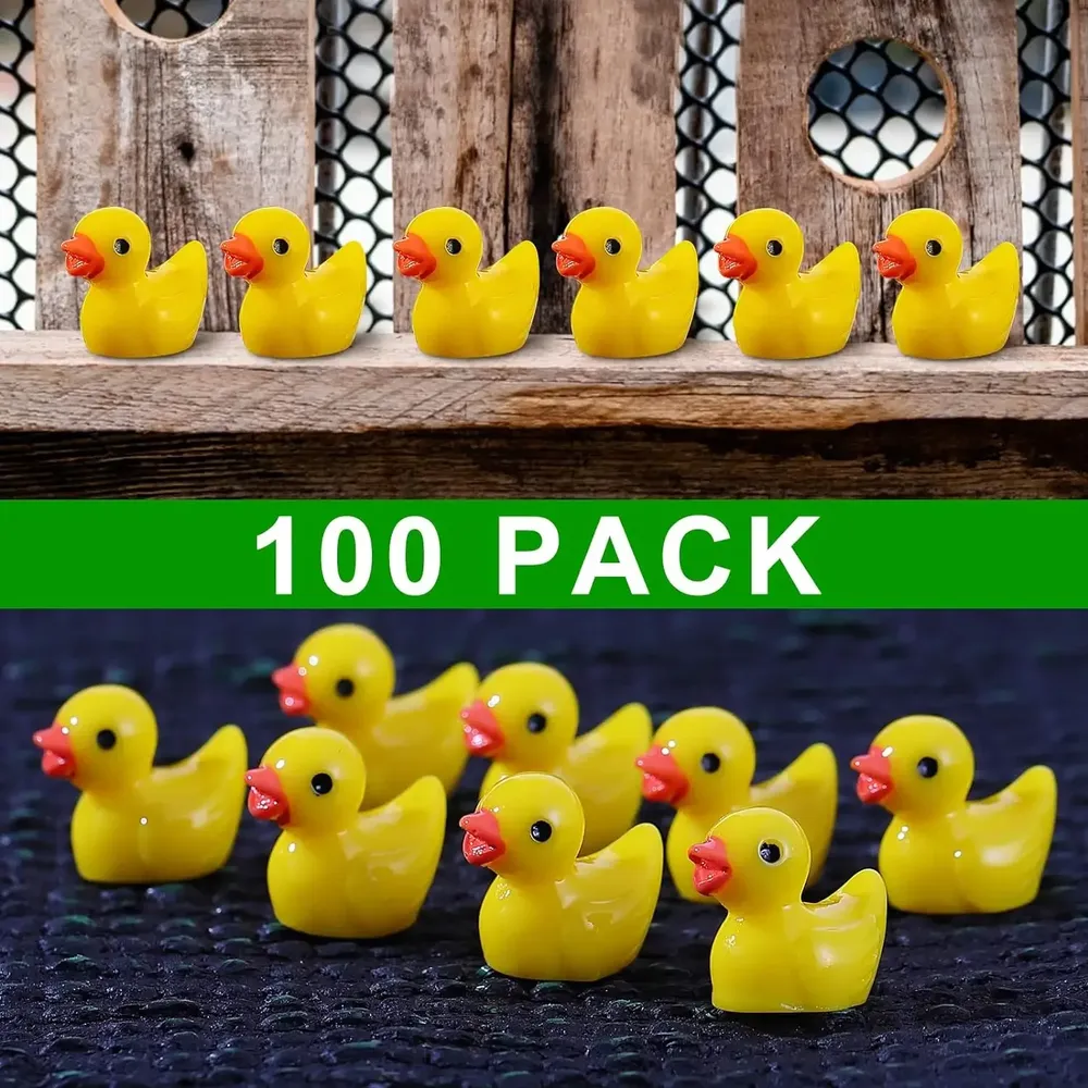 Lot de 50 à 200 mini canards résine pour micro paysage