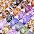 Lot de 50 bagues fantaisie en résine colorée femme – 5