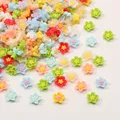 Lot de 50 breloques résine mini fleurs sans trou pour bijoux – Couleur style1 6mm