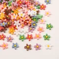 Lot de 50 breloques résine mini fleurs sans trou pour bijoux – Couleur style10 7mm