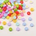 Lot de 50 breloques résine mini fleurs sans trou pour bijoux – Couleur style2 6mm